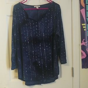 Sequined Button top